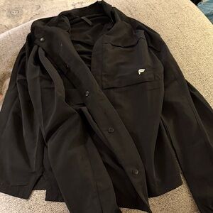 Men's Fabletics Button Up Black Jacket